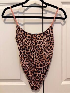Vince Camuto Blush Pink and Black Leopard Print Cami